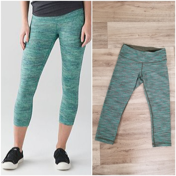 lululemon athletica Pants - LULULEMON Wunder Under Crop Camo Space Dye sz 6